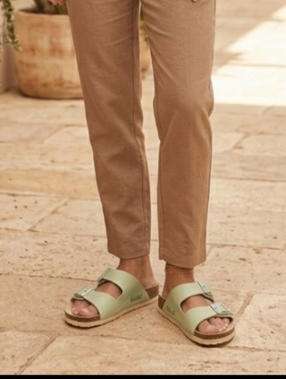 Birkenstock Betula Double Strap Mint Green  Sandals